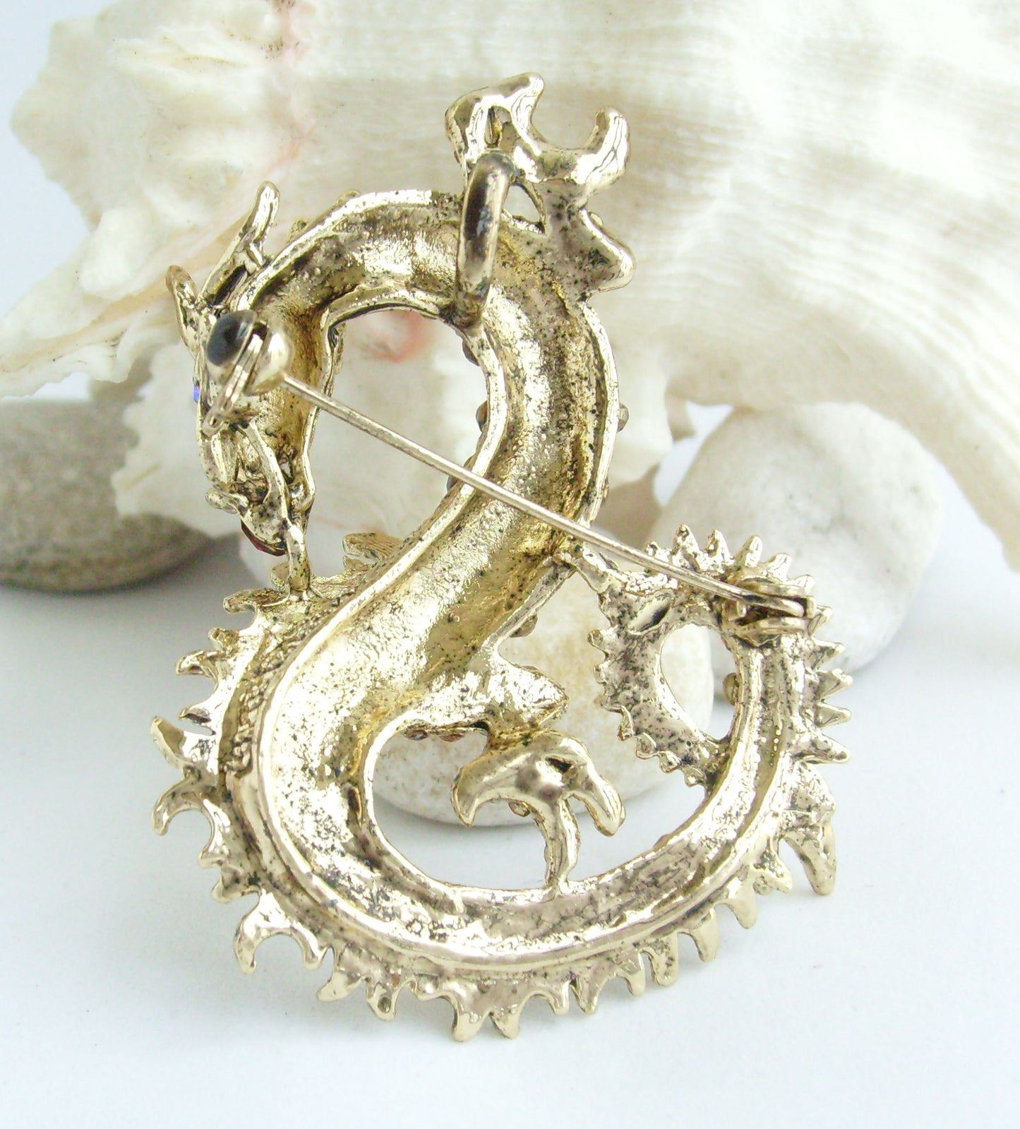 Sindary Costume Jewelry Unique Dragon Brooch Pin Pendant Multicolor Rhinestone Crystal SP02980C6