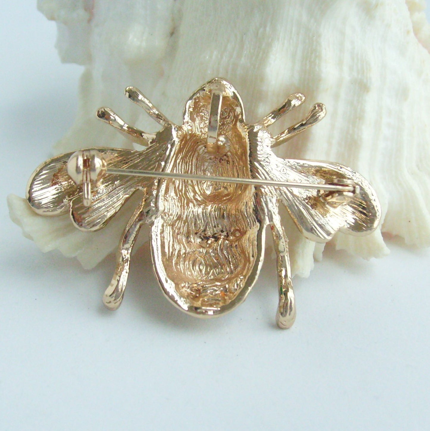 Sindary Costume Jewelry Insect Bee Honeybee Brooch Pin Pendant Clear Rhinestone Crystal SPJC0110C1