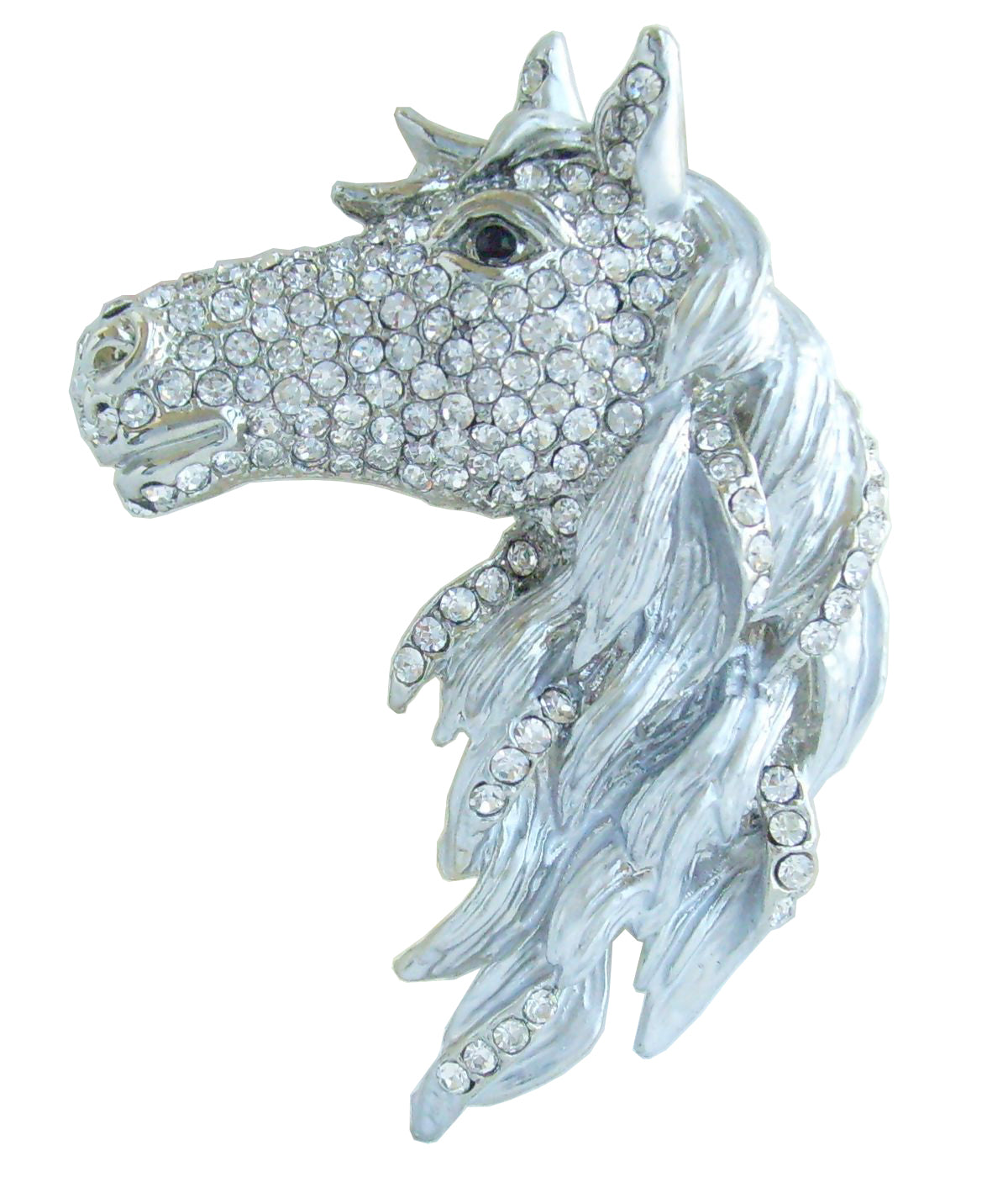 Sindary Costume Jewelry Art Style Animal Horse Brooch Pin Pendant Rhinestone Crystal SP06535C2